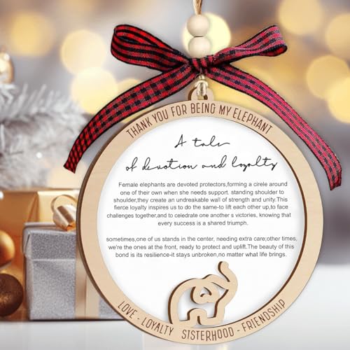 Elephant Ornament for Sisterhood & Friendship - Meaningful Gift