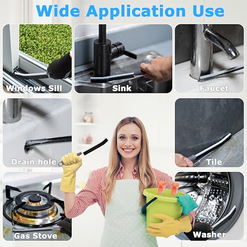Ergonomic Grout Brush Set - 2-Piece Anti-Slip Cleaning Tools