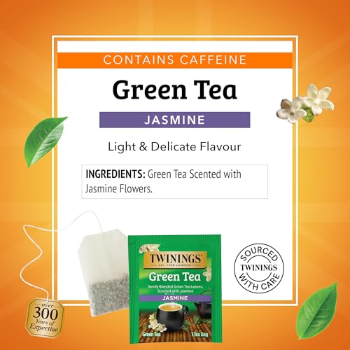 Twinings Jasmine Green Tea Bags, 20 Count, Pack of 6 (120 Total Tea Bags)