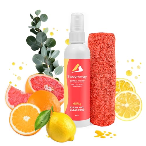 SwaytAway Fitness Mat Mist with Towel - Citrus, 4oz Travel Size