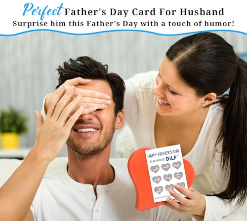 Funny Scratch-Off Father's Day Card for Husband - Happy Dilf's Day