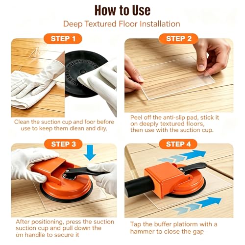 Holriaye Floor Gap Fixer Tool - Orange Laminate & Vinyl Repair Kit