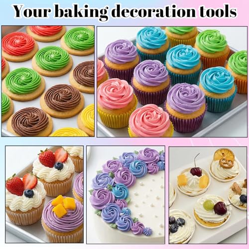 Cobee 4-Piece Large Stainless Steel Cake Decorating Piping Tips Set