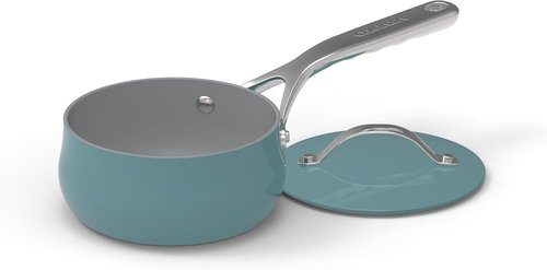 Cuisinart Culinary Collection Nonstick Saucepan - 1 Qt. with Cover in Teal for Effortless Cooking