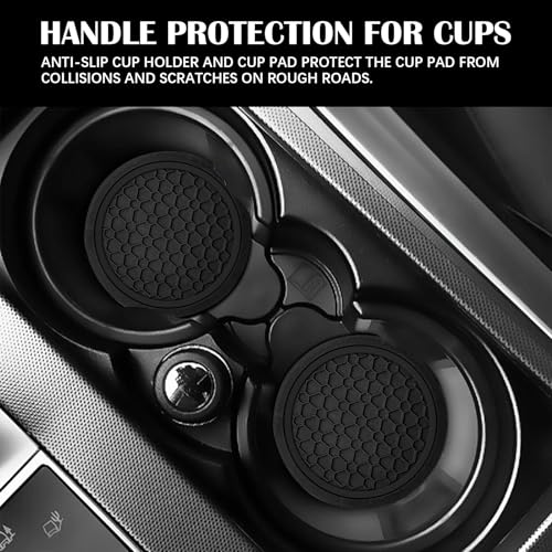 Non-Slip Car Cup Holder Coasters - 4 PCS Honeycomb Design