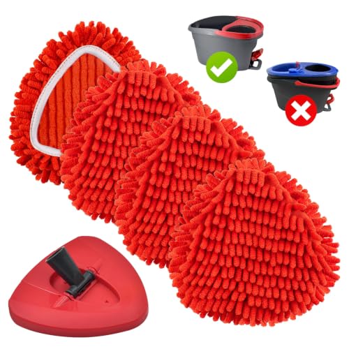 O-Cedar EasyWring Compatible Chenille Mop Head Replacements - 4 Pack