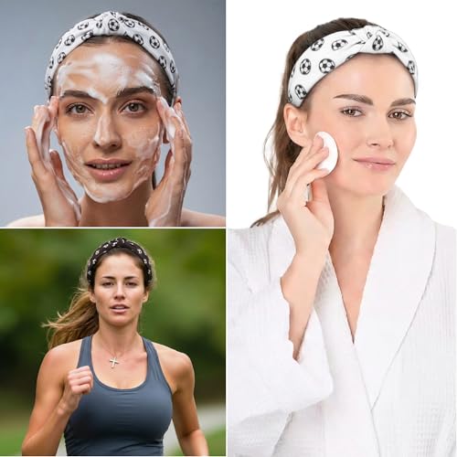 Exacoo 2PCS Soccer Headbands for Women and Girls Non-Slip Athletic Sports Headband