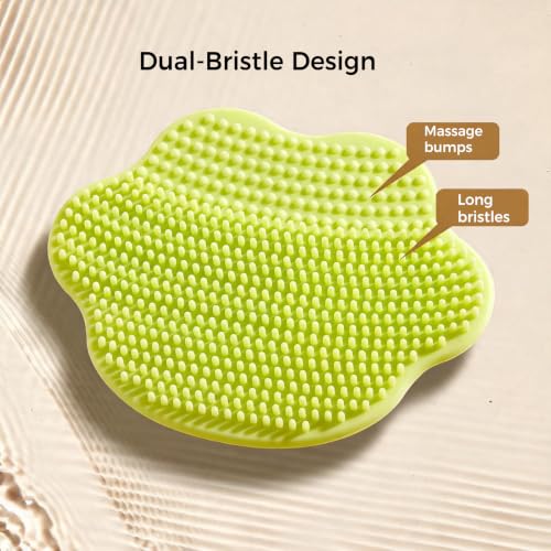 Baby Bath Brush and Cradle Cap Exfoliating Silicone Scrubber 3-Pack
