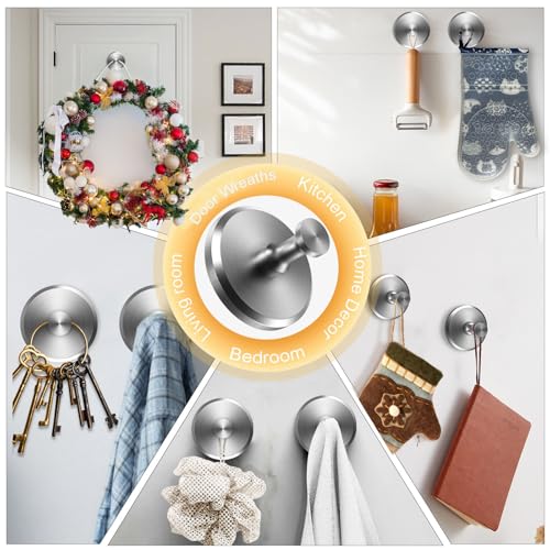 Suction Cup Wreath Hanger - No Drill Hooks for Doors & Windows, 2PCS