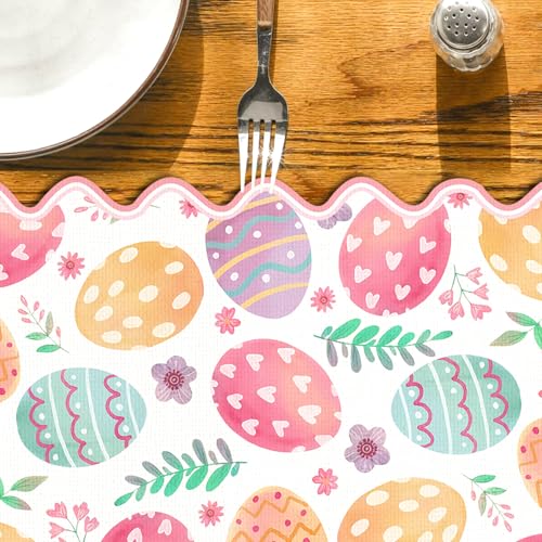 Easter Table Runner 72 Inch Spring Bunny Egg Dining Decor