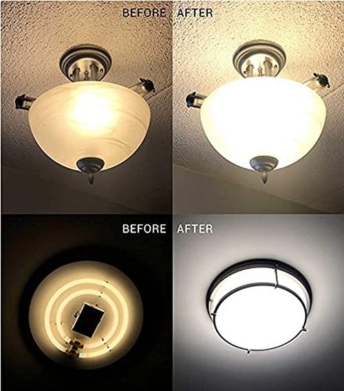 Legental 5.5" Ceiling Fan LED Light Kit, 6.73" Overall, 5CCT 2700K-5000K, 23W, 120V, Dimmable Retrofit LED Module for Ceiling Fixtures