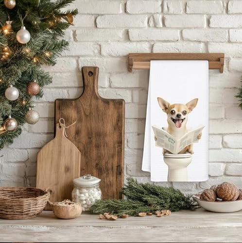 Funny Chihuahua Microfiber Hand Towel - 16x24 Inch Decorative Kitchen Towel