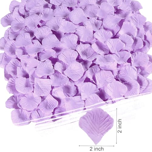 JHZMCRX Light Purple Artificial Rose Petals - 900 Pcs Romantic Wedding & Party Decor