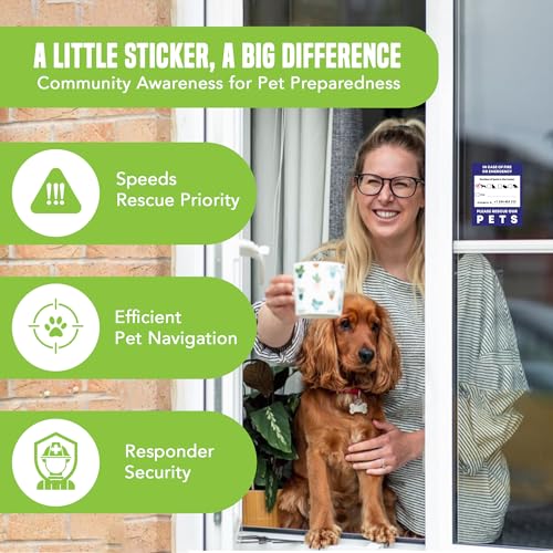 JOR Pet Alert Safety Stickers - Emergency Rescue Alerts for Pets
