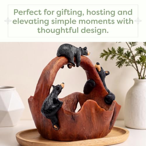 Rustic Timber Bear Figurine with Black Bears by Jeff Fleming - Home Decor Accent
