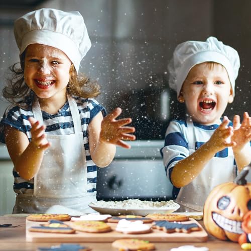 Gallipower 2-Pack Small Elastic Cotton Chef Hats - White