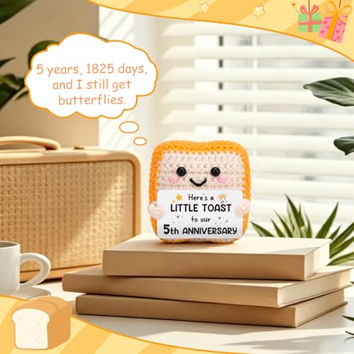5th Anniversary Gift for Husband or Wife - Funny Little Toast Keepsake