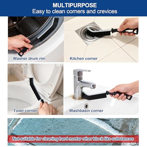 6-Piece Hard Bristle Cleaning Brush Set for Tight Spaces