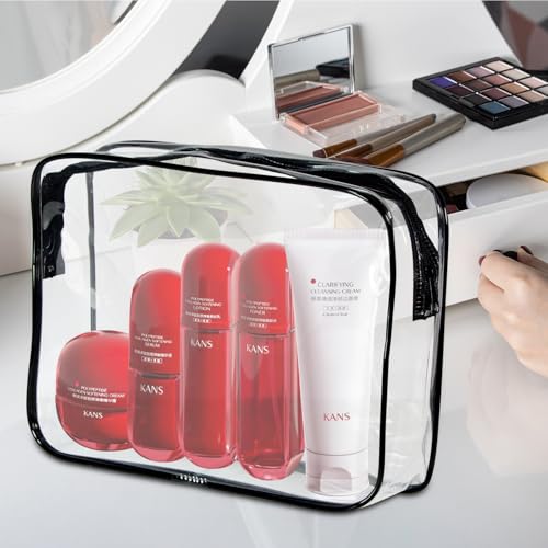 DESKEMAI TSA Approved Clear Toiletry Bag - Quart Size Travel Organizer
