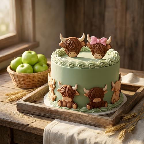 Highland Cow Silicone Fondant Mold for Cake Decorating