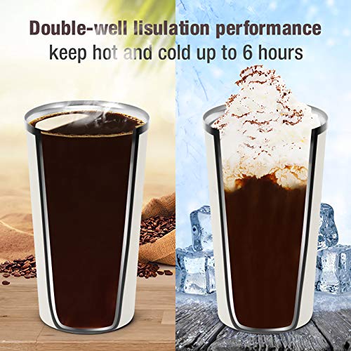 Smilatte 17oz Vacuum Insulated Coffee Travel Mug - Leak-Proof Stainless Steel