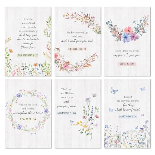24-Pack Religious Sympathy Cards with Bible Verses & Envelopes