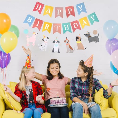 Puppy Birthday Banner Decoration for Dog Parties - Quilax