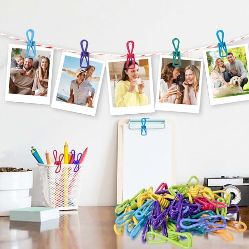 SenseYo 30 Pcs Colorful Bag Clips Food Sealer Clips Kitchen & Laundry Use
