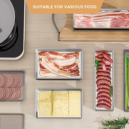 Freshmage 1lb Stainless Steel Bacon Container for Fridge - Airtight Storage