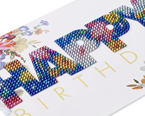 Papyrus Birthday Card - A Little Sparkle with Foil & Gems, 5x7 Inch