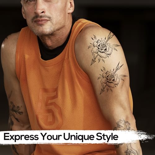 Kotbs 6 Sheets Large Waterproof Temporary Tattoos Realistic Body Art