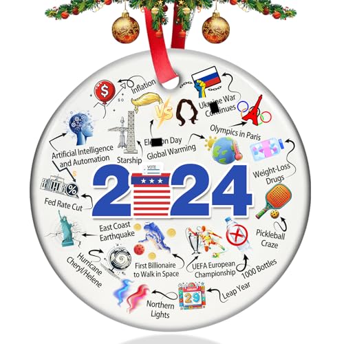 2024 Year in Review Christmas Ornament - Vibrant Keepsake Decor