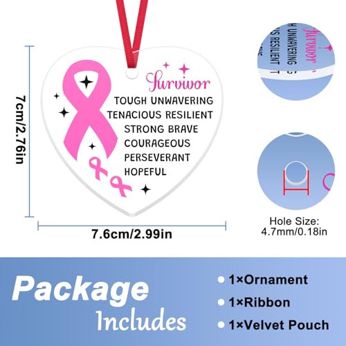 Breast Cancer Survivor Ornament | Motivational Gift for Women