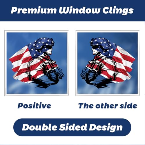Patriotic Memorial Day Window Clings - 141 Pcs Removable Decals