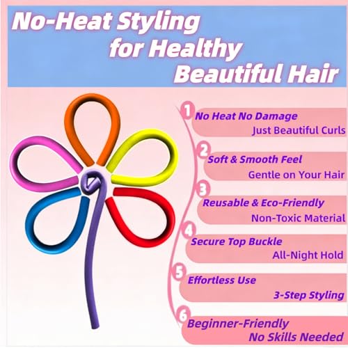 Foam Hair Rollers 10Pcs Soft Sleep-In Heatless Curlers