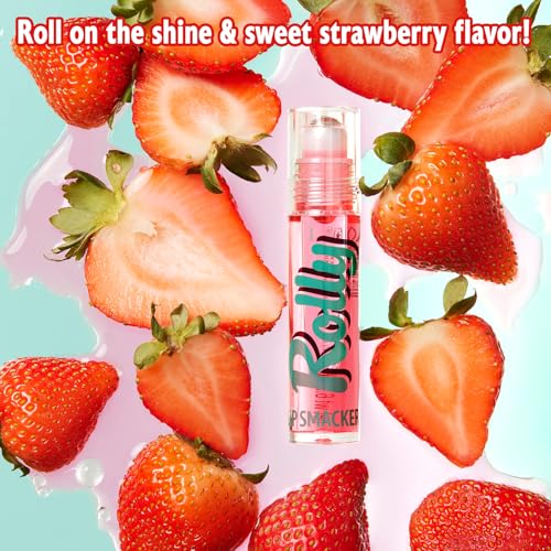 Lip Smacker Rolly Strawberry Roller-Ball Lip Gloss & Hydrating Shine