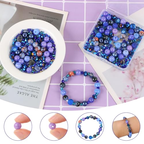 UHOMENY Mixed Color Glass Crystal Beads for Jewelry Making Crafts