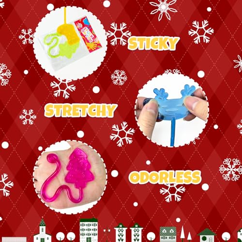 Christmas Sticky Hands Party Favors - 60 Assorted Holiday Toys for Kids