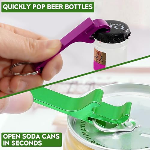 Aluminum Alloy Bottle Opener Keychain 6-Pack Pocket Beer Bar Tool Set