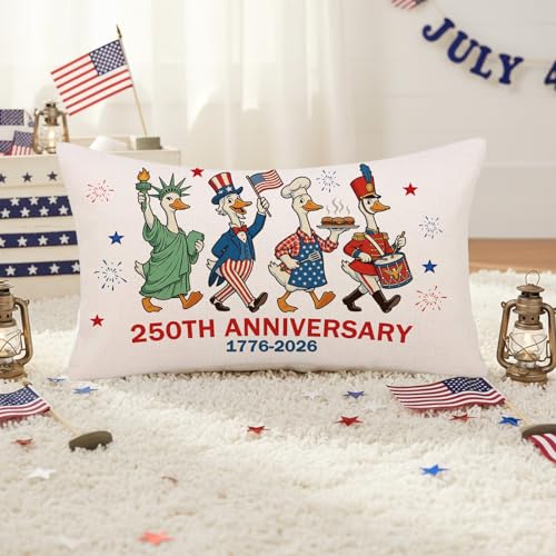 GAGEC 4th of July Pillow Cover 12x20 Inch Patriotic Decor