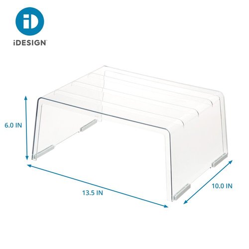 iDesign Recycled Plastic Deep Laundry Room Organization Detergent Riser – 5.6” x 4.3” x 2.3”, Clear Bin