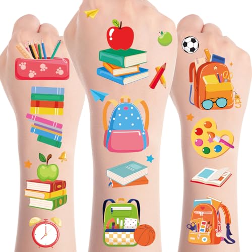 100 Days of School Temporary Tattoos - 200+ Party Favors & Classroom Rewards