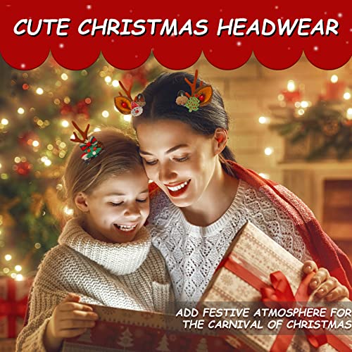 TailaiMei Reindeer Antler Hair Clips 2 Pairs Christmas Hair Pins