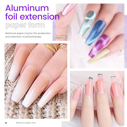 SULLMAR Self-Adhesive Nail Forms for Poly Nail Gel and Acrylic Extensions (100 Pcs)
