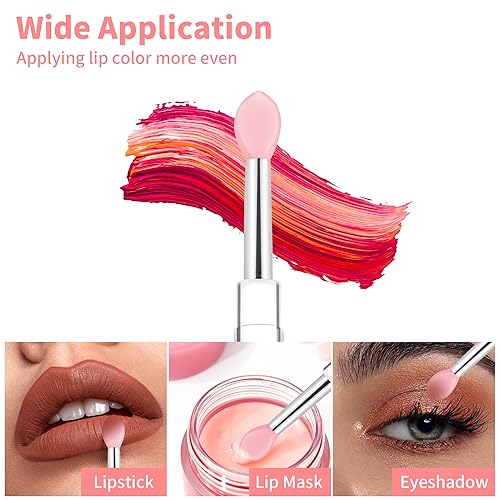 Yoizyfree 12 PCS Silicone Lip Brush Reusable Lipstick Applicator Set