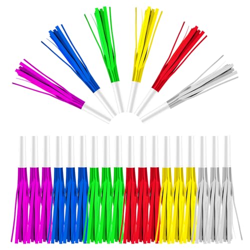 24PCS Colorful Party Blowers - Glitter Noisemakers for Celebrations