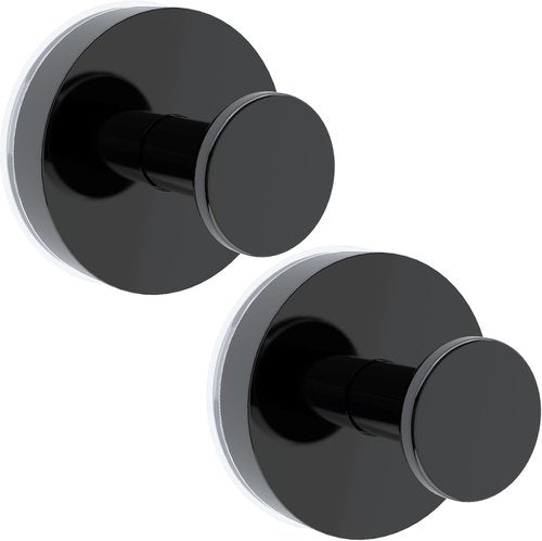 Black Wreath Hanger - 22LB Strong Suction Cup Hook for Indoor/Outdoor Decor | Reusable for Christmas & Easter