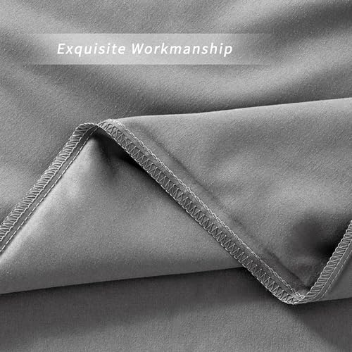 NookZuzu King Size Zipper Pillow Cases - Dark Gray, 20x36 Inch Set of 2