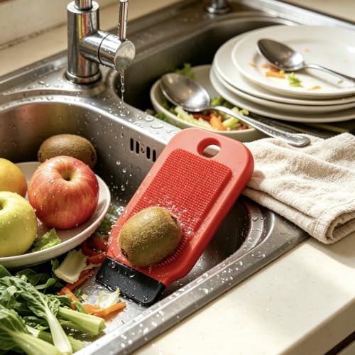 3-Piece Silicone Dishwashing Brush Set - Double-Sided Kitchen Scrubber