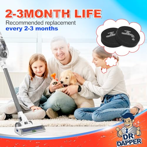 DR DAPPER Sponge Filter Replacement for BLACK+DECKER POWERSERIES+ (4-Pack)